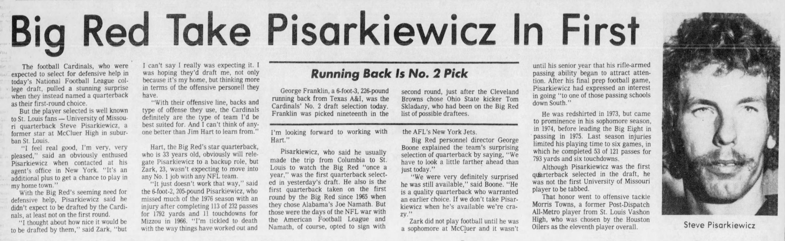 1977: Steve Pizarkiewicz